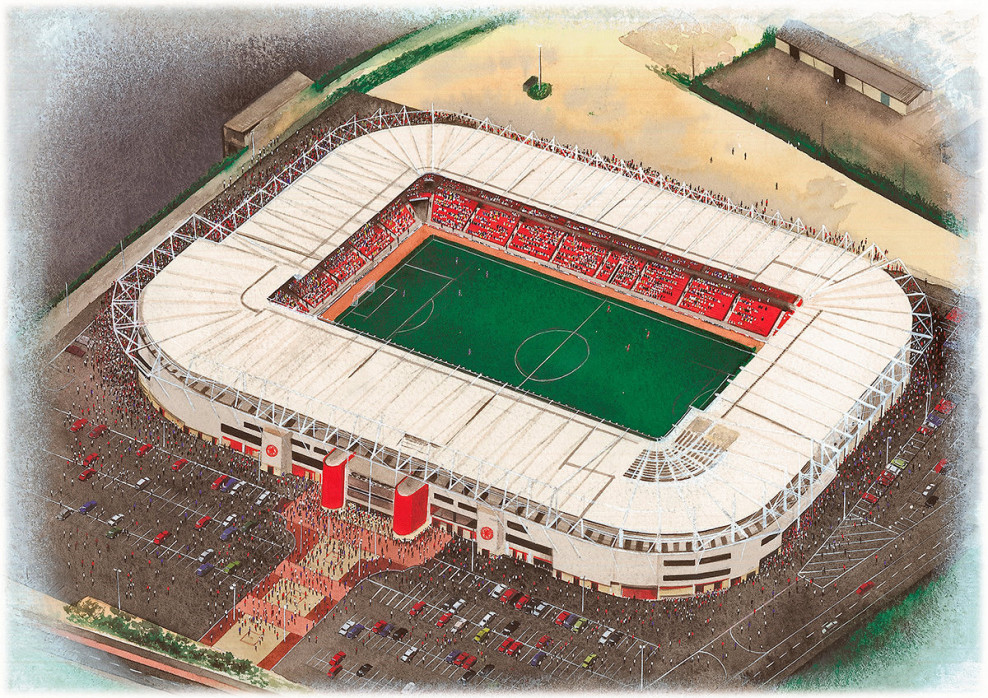 Stadia Art: Riverside Stadium - Poster bestellen - 11FREUNDE SHOP