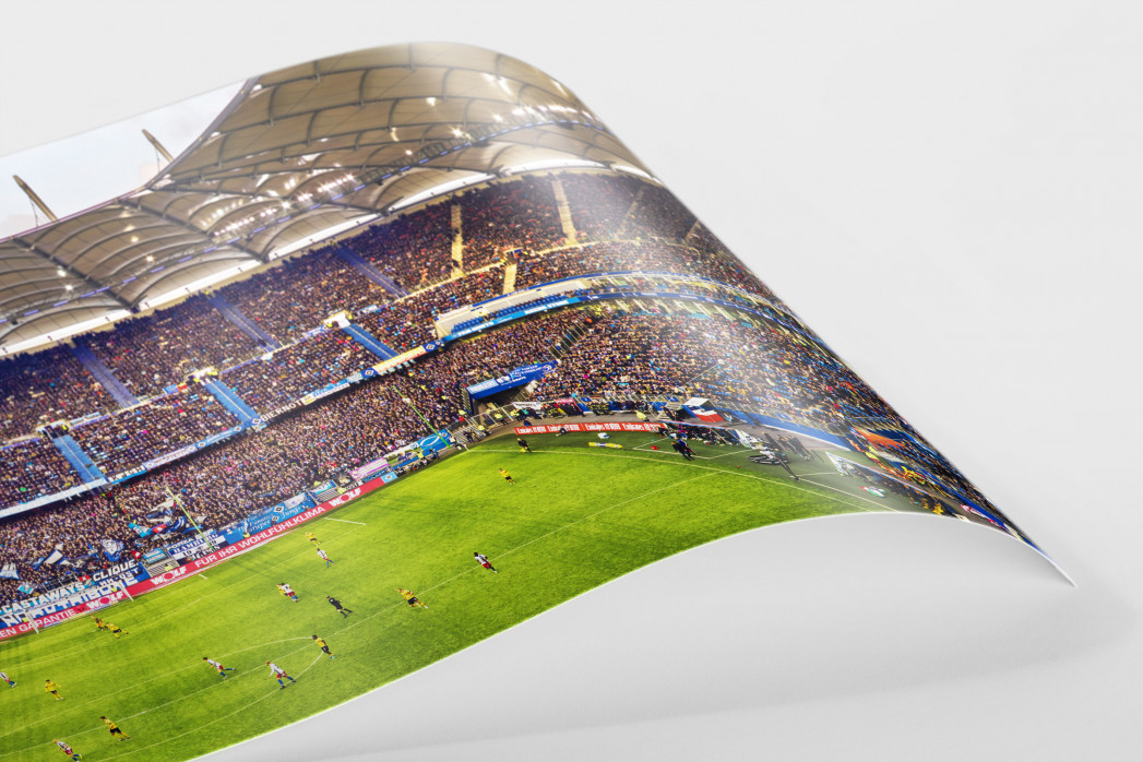 Hamburg (HSV, 2019) - Volksparkstadion - Fußball Foto Wandbild Poster Leinwand 