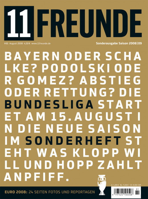 11FREUNDE Ausgabe #081 - Bundesliga-Sonderheft 2008/09 - zum Nachbestellen