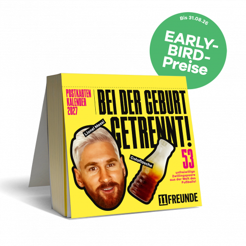 11FREUNDE Postkartenkalender 2027: Bei der Geburt getrennt