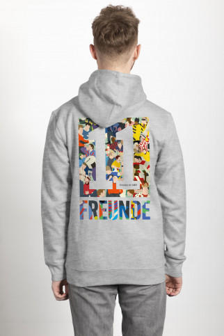 11FREUNDE Clash Hoodie Fairwear Bio Baumwolle Design Hands