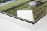 Ball neben Bank als Direktdruck auf Alu-Dibond hinter Acrylglas (Detail)