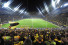 Flutlichtspiel in Dortmund von der Südtribüne aus - Wandbild