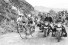 Mit motorisierter Presse bei der Tour 1964  - Sport Fotografien als Wandbilder - Radsport Foto - NoSports Magazin