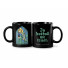 Fußballtasse / Kaffeebecher Black Edition: In Football We Trust (Cathedral) (Design: Hands Of God)