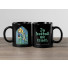 Fußballtasse / Kaffeebecher Black Edition: In Football We Trust (Cathedral) (Design: Hands Of God)