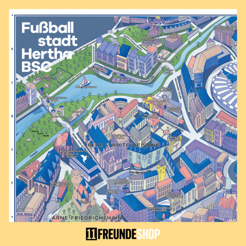 Fußballstadt Berlin - alternativer Stadtplan als Geschenkidee für Fans von Hertha BSC