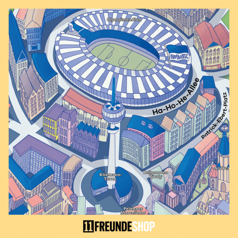 Fußballstadt Berlin - alternativer Stadtplan als Geschenkidee für Fans von Hertha BSC