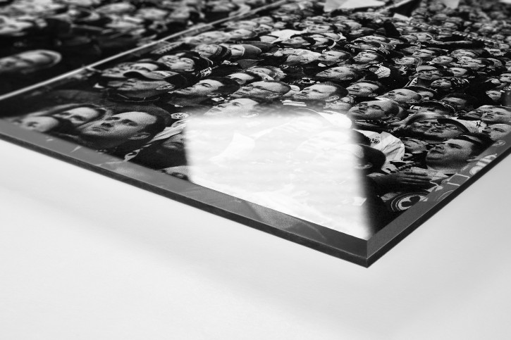 Gelbe Wand -Schwarzweiss (Hochformat 2) - 11FREUNDE SHOP - Fußball Wandbild BVB Borussia Dortmund