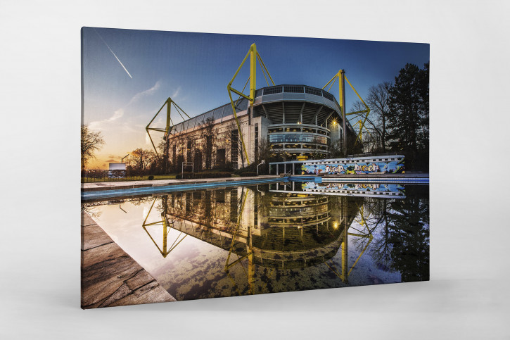 Blick auf den Signal Iduna Park (Farbe) - Fußball Foto Wandbild - 11FREUNDE SHOP