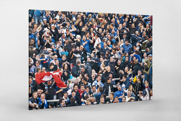 HSV Fans bei der Relegation nach dem Tor - 11FREUNDE SHOP - Fußball Wandbild