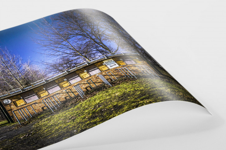Kartenhäuschen Mommsenstadion - Sebastian Wells Foto als Wandbild - 11FREUNDE SHOP