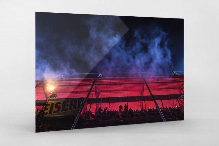 Red Light Special an der Alten Försterei - Bengalische Feuer 1. FC Union Berlin - Foto als Wandbild