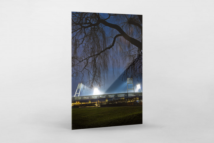 Weserstadion bei Flutlicht (Farbe-Hochformat) - Christoph Buckstegen Foto - 11FREUNDE SHOP