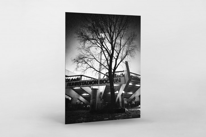 Ruhrstadion bei Flutlicht (SW) - Wandbild