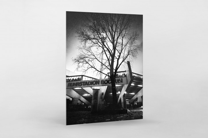 Ruhrstadion bei Flutlicht (SW) - Wandbild