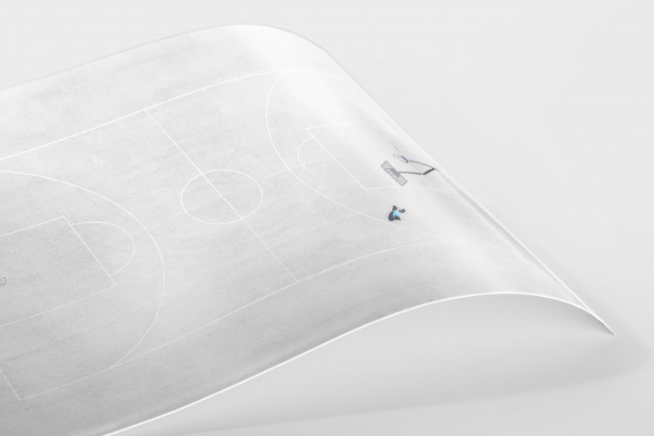 Basketballplatz aus der Vogelperspektive - Sport Fotografie als Wandbild - Streetball Foto - NoSports Magazin - 11FREUNDE SHOP