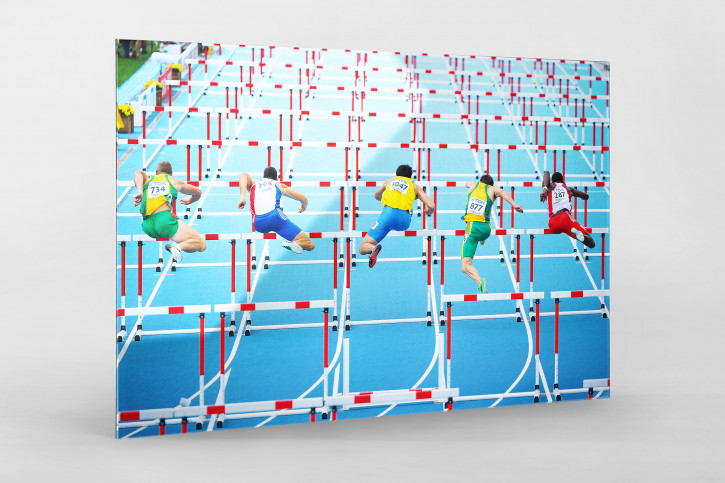 Die Herren und die Hürden - Sport Fotografien als Wandbilder - Leichtathletik Zehnkampf Foto - NoSports Magazin - 11FREUNDE SHOP