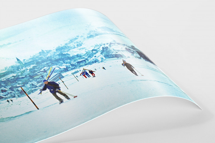 Rauf den Berg - Sport Fotografie als Wandbild - Wintersport Foto - NoSports Magazin 