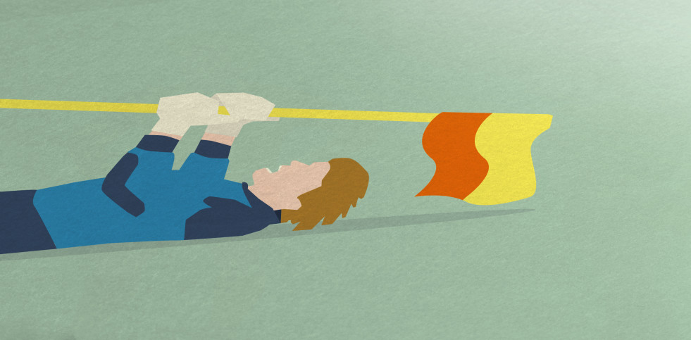 Titan und Eckfahne - Fußball Illustration Poster - Hands Of God x 11FREUNDE
