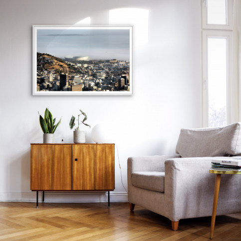 Cape Town Stadium mit Stadt und Meer - 11FREUNDE BILDERWELT