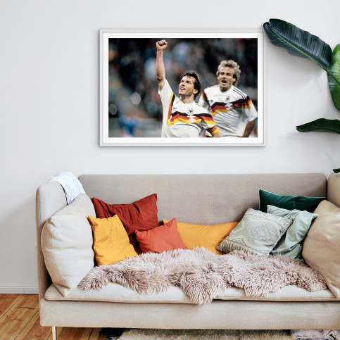 WM 1990 Lothar Matthäus und Jürgen Klinsmann - 11FREUNDE BILDERWELT