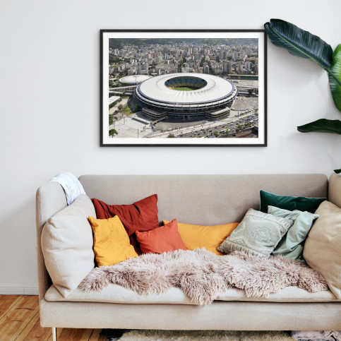 Maracana und Skyline Rio - Fußball Wandbild - 11FREUNDE SHOP