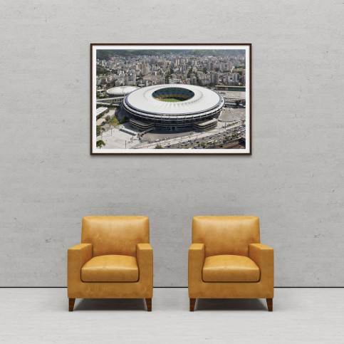 Maracana und Skyline Rio - Fußball Wandbild - 11FREUNDE SHOP