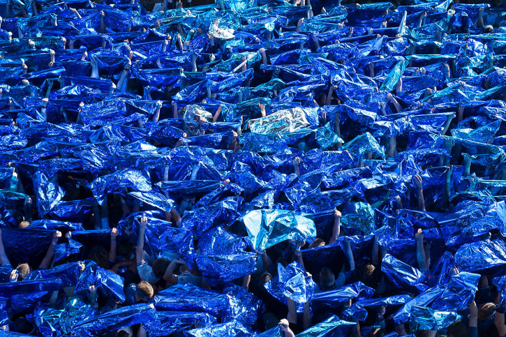Choreo-Nahaufnahme im Wildparkstadion - Karlsruher SC - Fußball Wandbild KSC