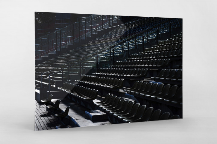 Haupttribüne Wildparkstadion im Gegenlicht - KSC Wandbild - Karlsruher SC Fußball Foto