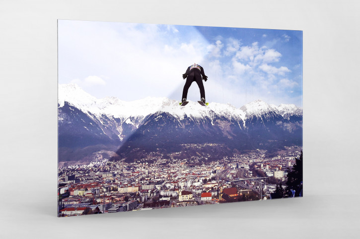 Skisprung über Innsbruck - Wintersport Wandbild 