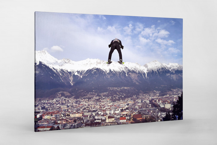 Skisprung über Innsbruck - Wintersport Wandbild 