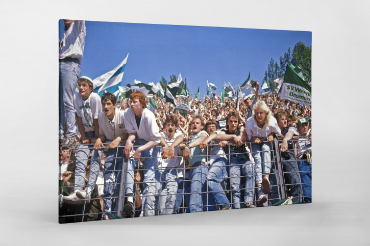 Bremer Fankurve 1988 - Werder Bremen Wandbild