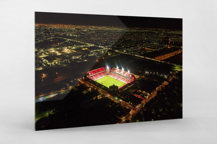 Vogelperspektive Estadio Libertadores de América bei Flutlicht - Wandbild CA Independiente