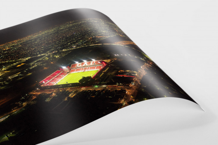 Vogelperspektive Estadio Libertadores de América bei Flutlicht - Wandbild CA Independiente