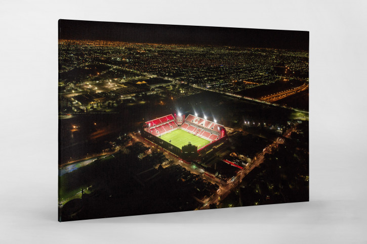 Vogelperspektive Estadio Libertadores de América bei Flutlicht - Wandbild CA Independiente