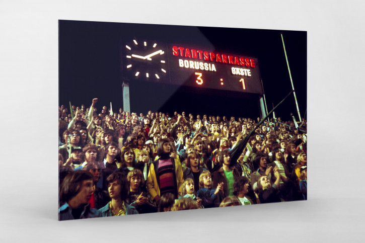 Anzeigetafel auf dem Bökelberg 1974 - Wandbild Borussia Mönchengladbach