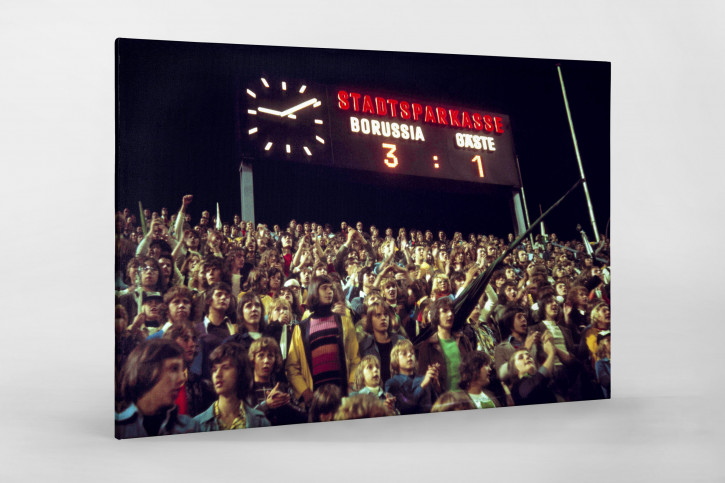 Anzeigetafel auf dem Bökelberg 1974 - Wandbild Borussia Mönchengladbach