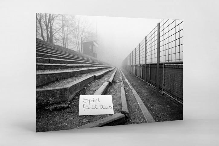 Spiel fällt aus - Wandbild Stuttgarter Kickers Waldau-Stadion 2. Bundesliga Süd 1979