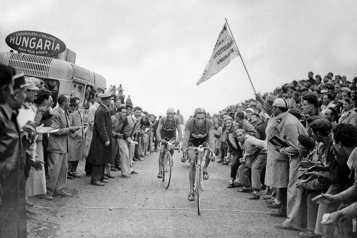 Coppi und Bartali am Col d'Izoard 1949 - Wandbild