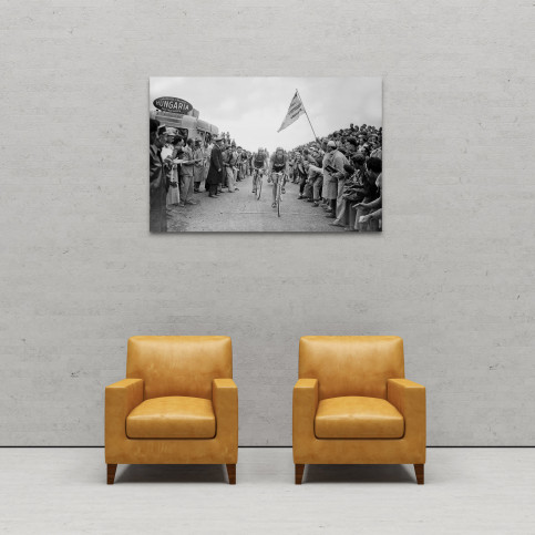 Coppi und Bartali am Col d'Izoard 1949 - Wandbild