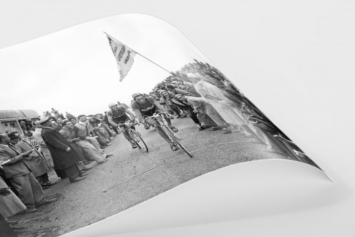 Coppi und Bartali am Col d'Izoard 1949 - Wandbild