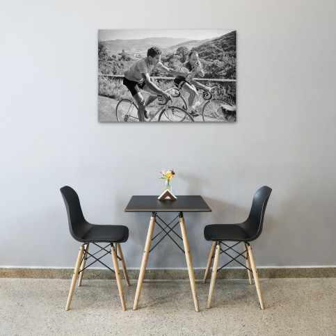 Wasserflaschenübergabe bei der Tour 1956 - Wandbild