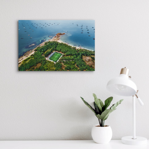 Fußballplatz auf der Illa de Arousa - Wandbild