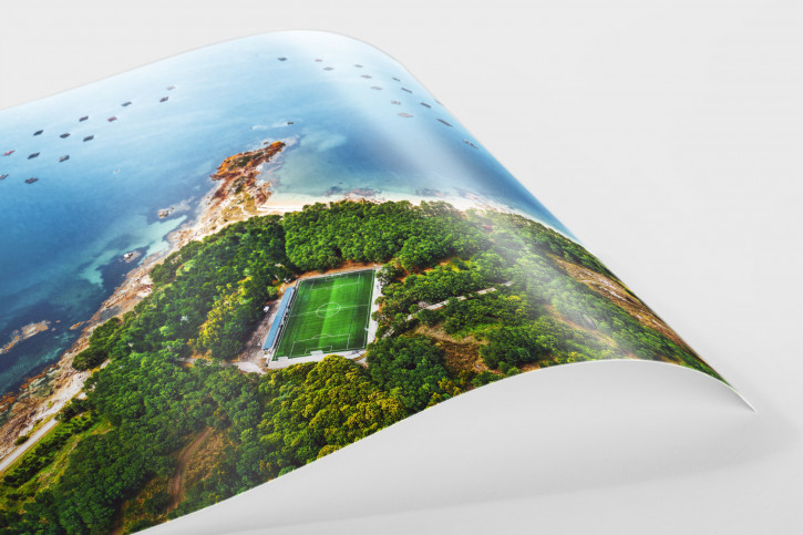 Fußballplatz auf der Illa de Arousa - Wandbild