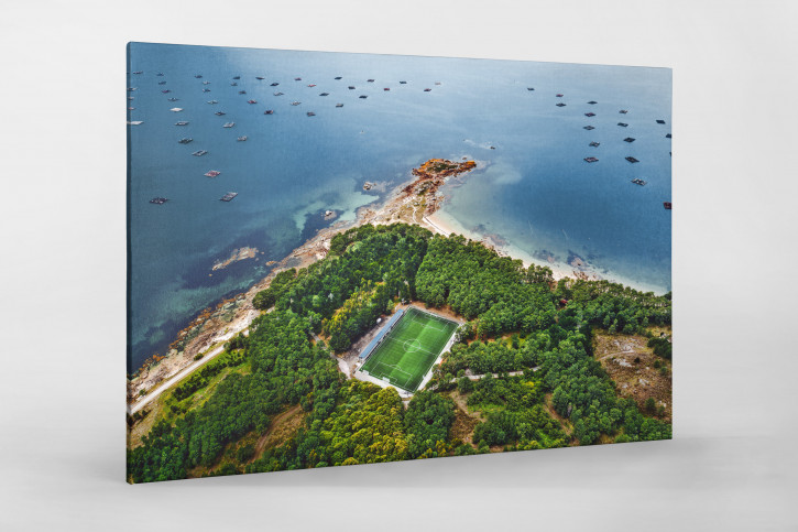 Fußballplatz auf der Illa de Arousa - Wandbild