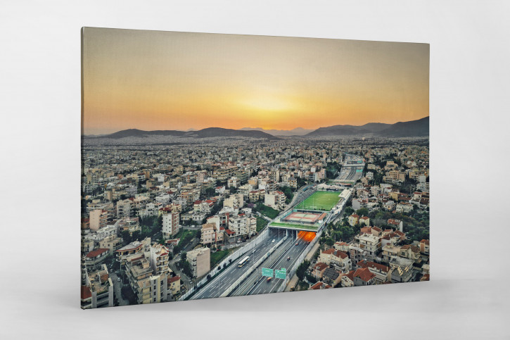 Stadion über Athener Stadtautobahn - Wandbild