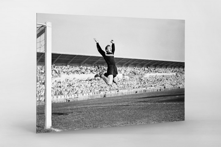 Wandbild: Französischer Jubelsprung 1954 - François Remetter Shwarzweiß-Foto WM 1954