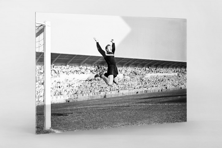 Wandbild: Französischer Jubelsprung 1954 - François Remetter Shwarzweiß-Foto WM 1954