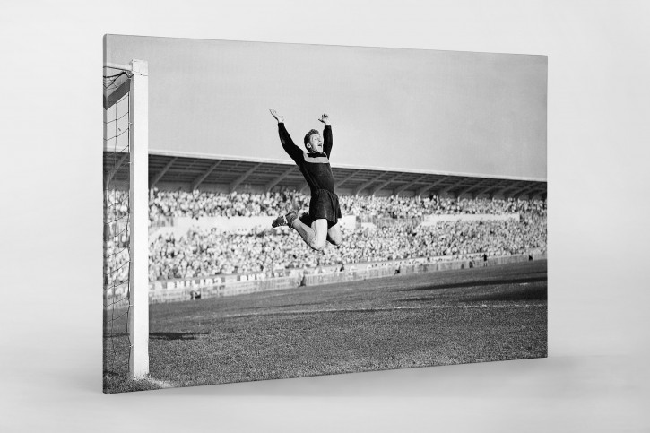 Wandbild: Französischer Jubelsprung 1954 - François Remetter Shwarzweiß-Foto WM 1954